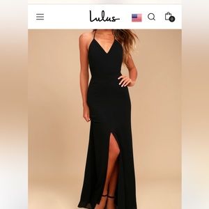 Black maxi gown dress